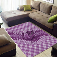 Poni Hawaii Cowboy Palaka Motifs Personalised Area Rug Paniolo Festival Puakenikeni Lei LT14 - Polynesian Pride