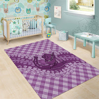 Poni Hawaii Cowboy Palaka Motifs Personalised Area Rug Paniolo Festival Puakenikeni Lei LT14 - Polynesian Pride