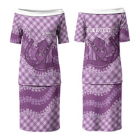 Poni Hawaii Cowboy Palaka Motifs Personalised Couples Matching Puletasi and Hawaiian Shirt Paniolo Festival Puakenikeni Lei LT14 - Polynesian Pride