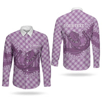 Poni Hawaii Cowboy Palaka Motifs Personalised Couples Matching Summer Maxi Dress and Long Sleeve Button Shirt Paniolo Festival Puakenikeni Lei LT14 - Polynesian Pride