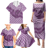 Poni Hawaii Cowboy Palaka Motifs Personalised Family Matching Puletasi and Hawaiian Shirt Paniolo Festival Puakenikeni Lei LT14 - Polynesian Pride
