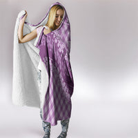 Poni Hawaii Cowboy Palaka Motifs Personalised Hooded Blanket Paniolo Festival Puakenikeni Lei LT14 - Polynesian Pride