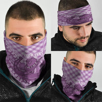 Poni Hawaii Cowboy Palaka Motifs Personalised Neck Gaiter Paniolo Festival Puakenikeni Lei LT14 - Polynesian Pride