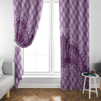 Poni Hawaii Cowboy Palaka Motifs Personalised Window Curtain Paniolo Festival Puakenikeni Lei LT14 - Polynesian Pride