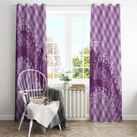 Poni Hawaii Cowboy Palaka Motifs Personalised Window Curtain Paniolo Festival Puakenikeni Lei LT14 - Polynesian Pride