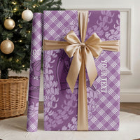 Poni Hawaii Cowboy Palaka Motifs Personalised Wrapping Paper Paniolo Festival Puakenikeni Lei LT14 - Polynesian Pride