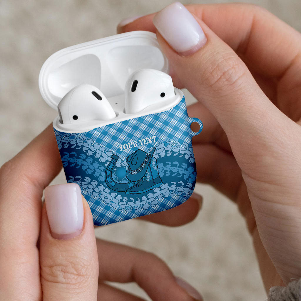Polu Hawaii Cowboy Palaka Motifs Personalised AirPods Case Paniolo Festival Puakenikeni Lei LT14 - Polynesian Pride