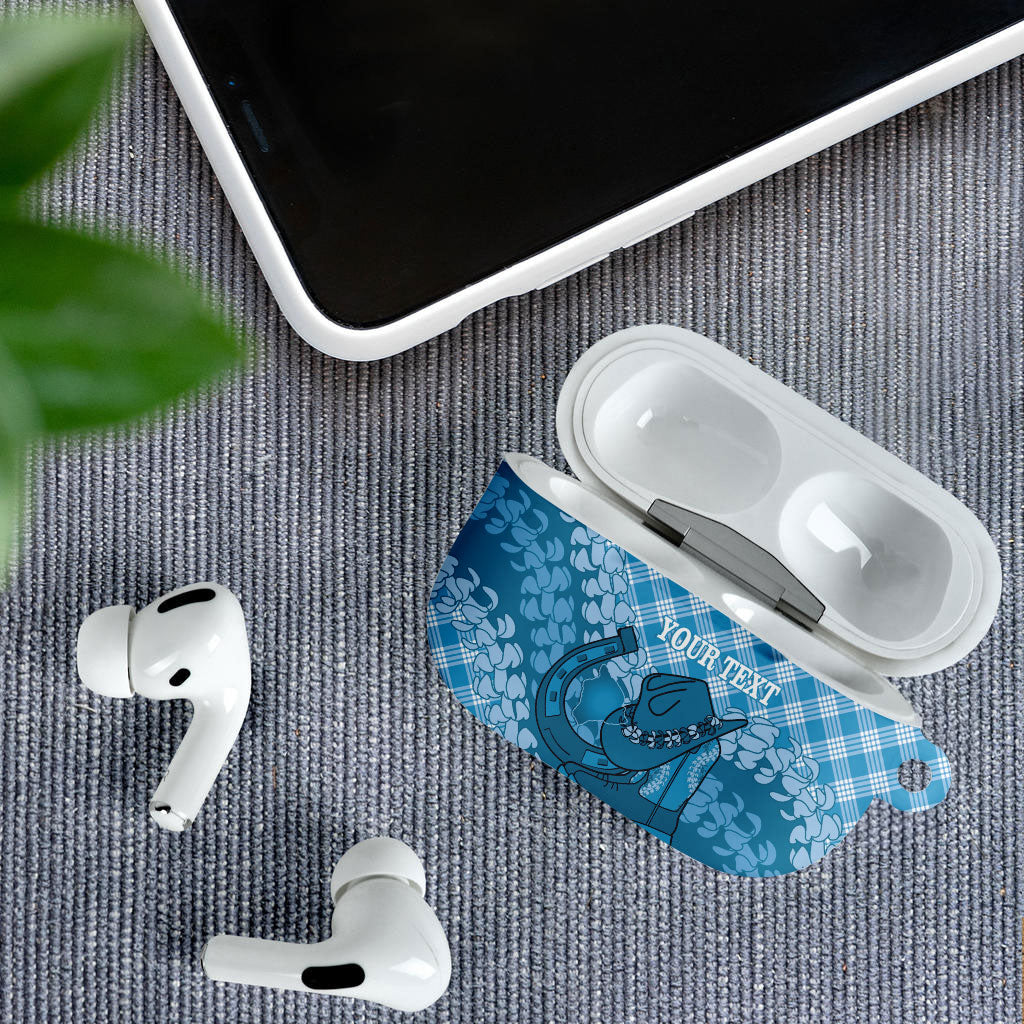 Polu Hawaii Cowboy Palaka Motifs Personalised AirPods Case Paniolo Festival Puakenikeni Lei LT14 - Polynesian Pride