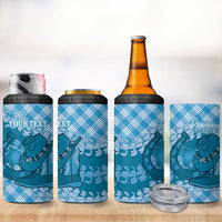 Polu Hawaii Cowboy Palaka Motifs Personalised 4 in 1 Can Cooler Tumbler Paniolo Festival Puakenikeni Lei LT14 - Polynesian Pride