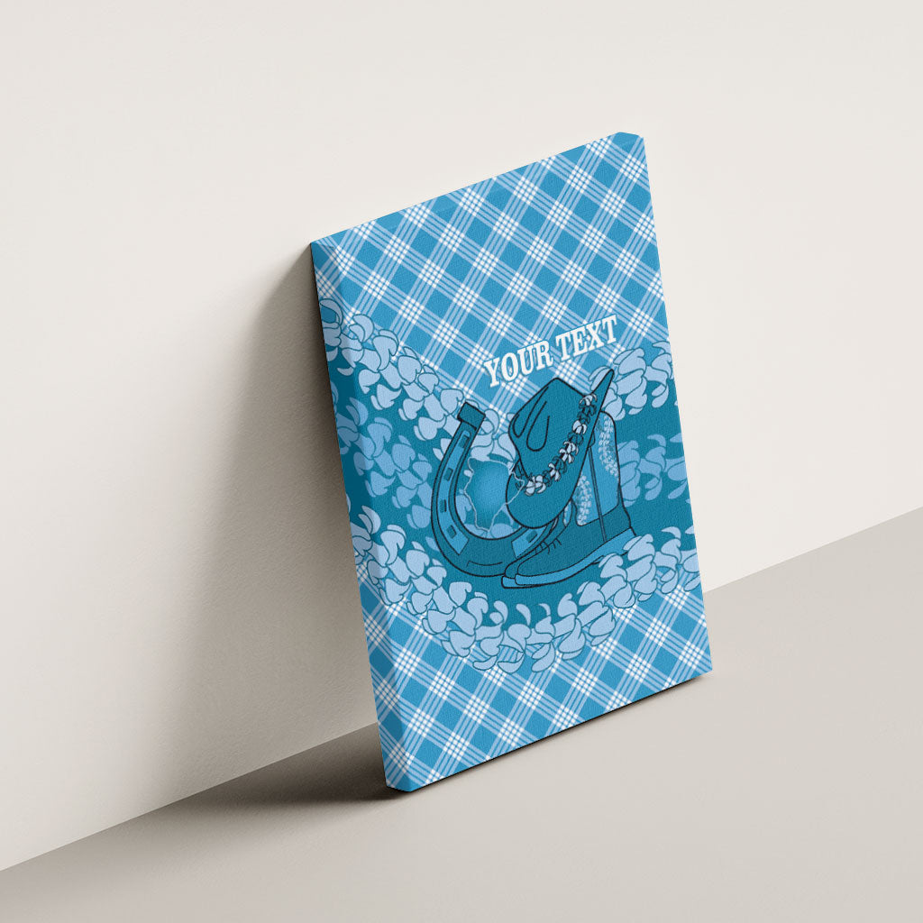 Polu Hawaii Cowboy Palaka Motifs Personalised Canvas Wall Art Paniolo Festival Puakenikeni Lei LT14 - Polynesian Pride