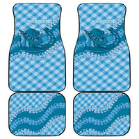 Polu Hawaii Cowboy Palaka Motifs Personalised Car Mats Paniolo Festival Puakenikeni Lei LT14 - Polynesian Pride