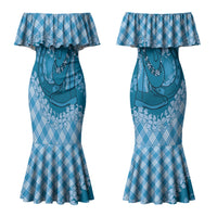 Polu Hawaii Cowboy Palaka Motifs Personalised Couples Matching Mermaid Dress and Hawaiian Shirt Paniolo Festival Puakenikeni Lei LT14 - Polynesian Pride
