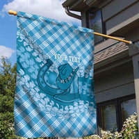 Polu Hawaii Cowboy Palaka Motifs Personalised Garden Flag Paniolo Festival Puakenikeni Lei LT14 - Polynesian Pride