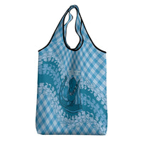 Polu Hawaii Cowboy Palaka Motifs Personalised Grocery Bag Paniolo Festival Puakenikeni Lei LT14 - Polynesian Pride