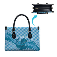Polu Hawaii Cowboy Palaka Motifs Personalised Leather Bag Paniolo Festival Puakenikeni Lei LT14 - Polynesian Pride