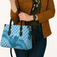 Polu Hawaii Cowboy Palaka Motifs Personalised Leather Bag Paniolo Festival Puakenikeni Lei LT14 - Polynesian Pride