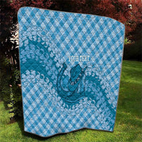 Polu Hawaii Cowboy Palaka Motifs Personalised Quilt Paniolo Festival Puakenikeni Lei LT14 - Polynesian Pride