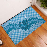 Polu Hawaii Cowboy Palaka Motifs Personalised Rubber Doormat Paniolo Festival Puakenikeni Lei LT14 - Polynesian Pride