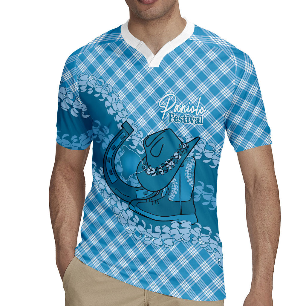 Polu Hawaii Cowboy Palaka Motifs Personalised Rugby Jersey Paniolo Festival Puakenikeni Lei LT14 - Polynesian Pride