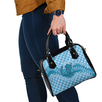 Polu Hawaii Cowboy Palaka Motifs Personalised Shoulder Handbag Paniolo Festival Puakenikeni Lei LT14 - Polynesian Pride