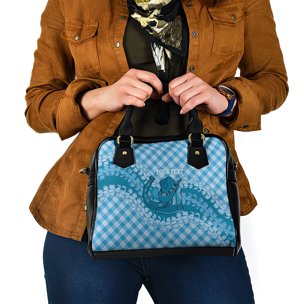 Polu Hawaii Cowboy Palaka Motifs Personalised Shoulder Handbag Paniolo Festival Puakenikeni Lei LT14 - Polynesian Pride