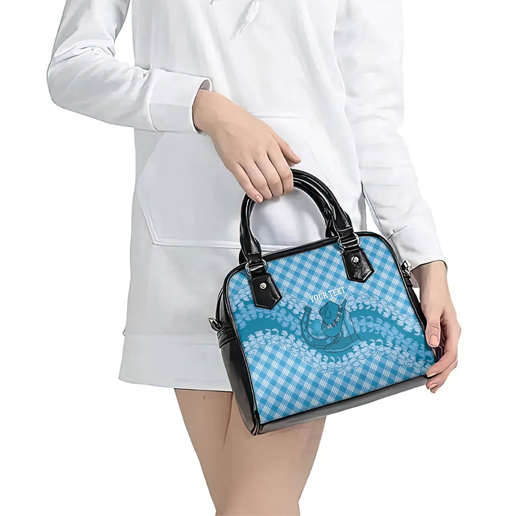 Polu Hawaii Cowboy Palaka Motifs Personalised Shoulder Handbag Paniolo Festival Puakenikeni Lei LT14 - Polynesian Pride