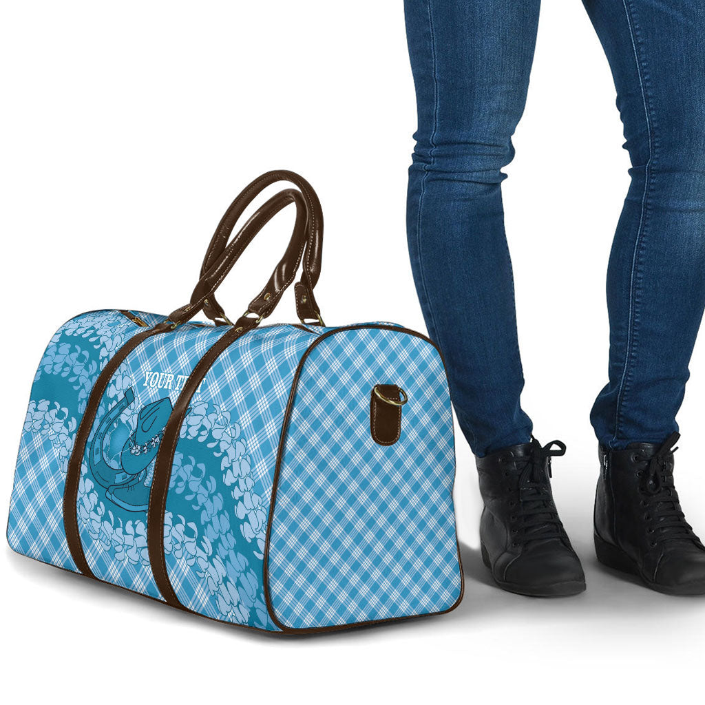 Polu Hawaii Cowboy Palaka Motifs Personalised Travel Bag Paniolo Festival Puakenikeni Lei LT14 - Polynesian Pride
