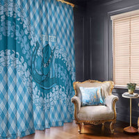 Polu Hawaii Cowboy Palaka Motifs Personalised Window Curtain Paniolo Festival Puakenikeni Lei LT14 - Polynesian Pride