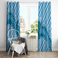 Polu Hawaii Cowboy Palaka Motifs Personalised Window Curtain Paniolo Festival Puakenikeni Lei LT14 - Polynesian Pride