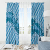 Polu Hawaii Cowboy Palaka Motifs Personalised Window Curtain Paniolo Festival Puakenikeni Lei LT14 - Polynesian Pride