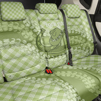 Omaomao Hawaii Cowboy Palaka Motifs Personalised Back Car Seat Cover Paniolo Festival Puakenikeni Lei LT14 - Polynesian Pride