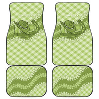 Omaomao Hawaii Cowboy Palaka Motifs Personalised Car Mats Paniolo Festival Puakenikeni Lei LT14 - Polynesian Pride