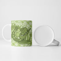 Omaomao Hawaii Cowboy Palaka Motifs Personalised Ceramic Mug Paniolo Festival Puakenikeni Lei LT14 - Polynesian Pride