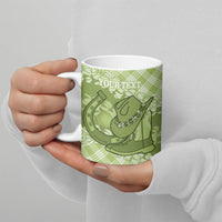Omaomao Hawaii Cowboy Palaka Motifs Personalised Ceramic Mug Paniolo Festival Puakenikeni Lei LT14 - Polynesian Pride