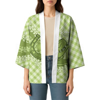 Omaomao Hawaii Cowboy Palaka Motifs Personalised Kimono Paniolo Festival Puakenikeni Lei LT14 - Polynesian Pride