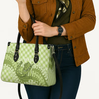 Omaomao Hawaii Cowboy Palaka Motifs Personalised Leather Bag Paniolo Festival Puakenikeni Lei LT14 - Polynesian Pride