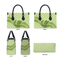 Omaomao Hawaii Cowboy Palaka Motifs Personalised Leather Bag Paniolo Festival Puakenikeni Lei LT14 - Polynesian Pride