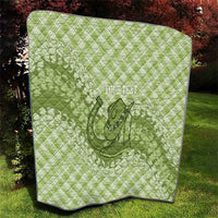 Omaomao Hawaii Cowboy Palaka Motifs Personalised Quilt Paniolo Festival Puakenikeni Lei LT14 - Polynesian Pride