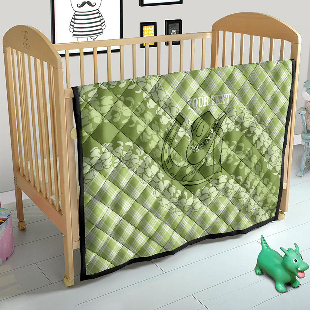 Omaomao Hawaii Cowboy Palaka Motifs Personalised Quilt Paniolo Festival Puakenikeni Lei LT14 - Polynesian Pride