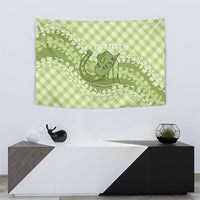 Omaomao Hawaii Cowboy Palaka Motifs Personalised Tapestry Paniolo Festival Puakenikeni Lei LT14 - Polynesian Pride
