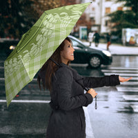 Omaomao Hawaii Cowboy Palaka Motifs Personalised Umbrella Paniolo Festival Puakenikeni Lei LT14 - Polynesian Pride