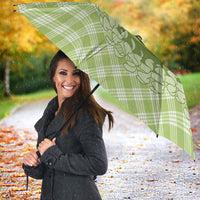 Omaomao Hawaii Cowboy Palaka Motifs Personalised Umbrella Paniolo Festival Puakenikeni Lei LT14 - Polynesian Pride