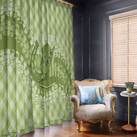 Omaomao Hawaii Cowboy Palaka Motifs Personalised Window Curtain Paniolo Festival Puakenikeni Lei LT14 - Polynesian Pride