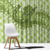 Omaomao Hawaii Cowboy Palaka Motifs Personalised Window Curtain Paniolo Festival Puakenikeni Lei LT14 - Polynesian Pride