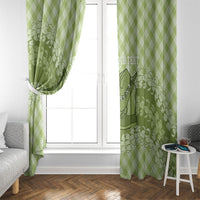 Omaomao Hawaii Cowboy Palaka Motifs Personalised Window Curtain Paniolo Festival Puakenikeni Lei LT14 - Polynesian Pride