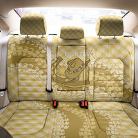 Melemele Hawaii Cowboy Palaka Motifs Personalised Back Car Seat Cover Paniolo Festival Puakenikeni Lei LT14 - Polynesian Pride