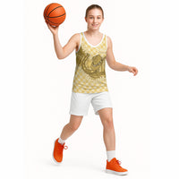 Melemele Hawaii Cowboy Palaka Motifs Personalised Basketball Jersey Paniolo Festival Puakenikeni Lei LT14 - Polynesian Pride