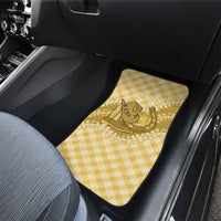 Melemele Hawaii Cowboy Palaka Motifs Personalised Car Mats Paniolo Festival Puakenikeni Lei LT14 - Polynesian Pride