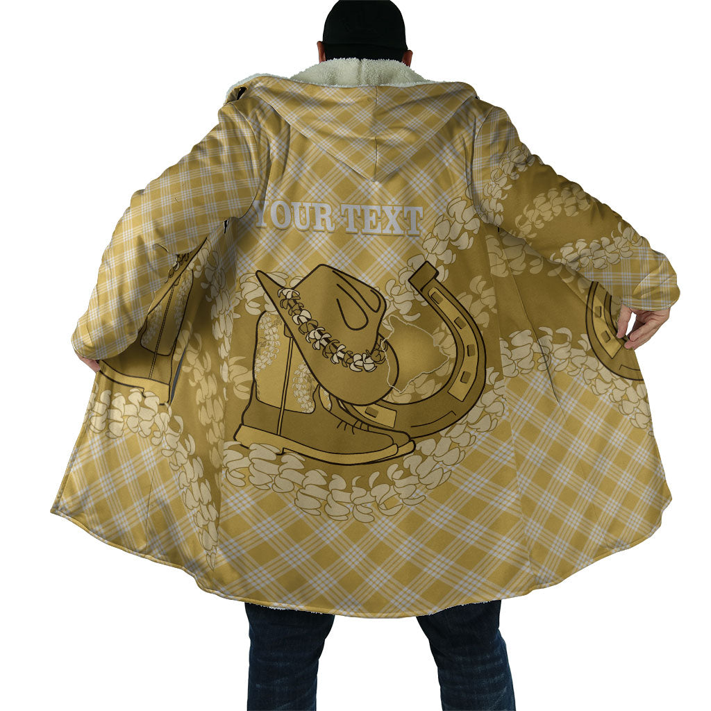 Melemele Hawaii Cowboy Palaka Motifs Personalised Cloak Paniolo Festival Puakenikeni Lei LT14 - Polynesian Pride