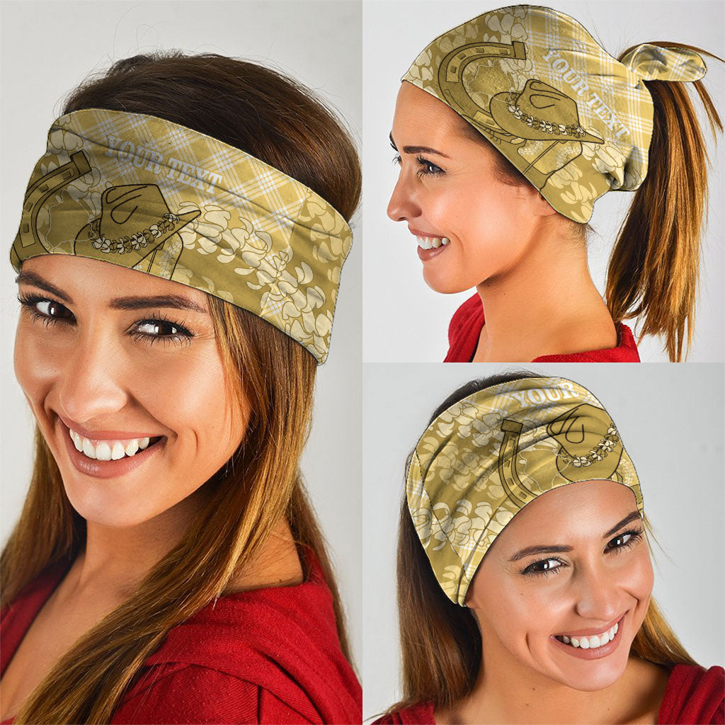 Melemele Hawaii Cowboy Palaka Motifs Personalised Neck Gaiter Paniolo Festival Puakenikeni Lei LT14 - Polynesian Pride